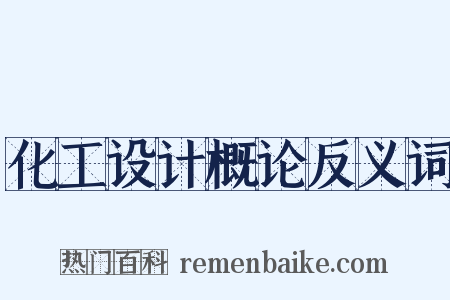 化工设计概论反义词是什么意思的图片